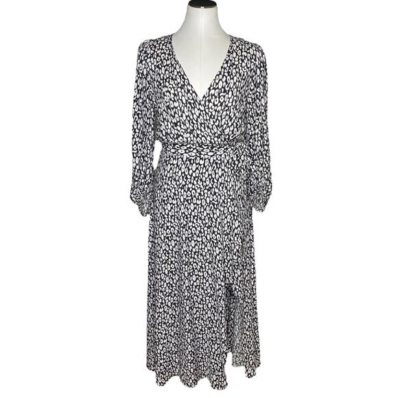 IRO Zanaka Leopard-Print Jersey Maxi Wrap Dress size 36/Small - Picture 2 of 16